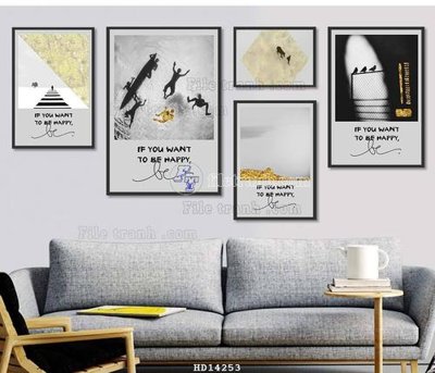 File gốc File bộ tranh treo hiện đại HD14253 (chủ đề hiện đại) trang trí