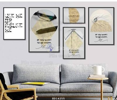 File PSD in ấn File bộ tranh treo hiện đại HD14255 (chất lượng cao)