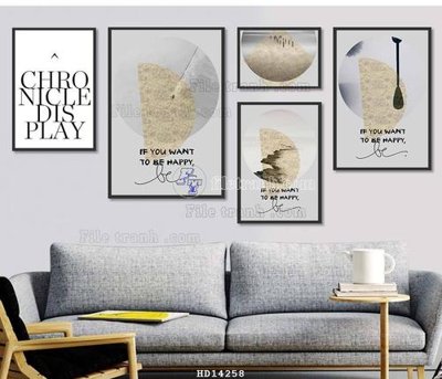 File gốc in mica File bộ tranh treo hiện đại HD14258 chất lượng