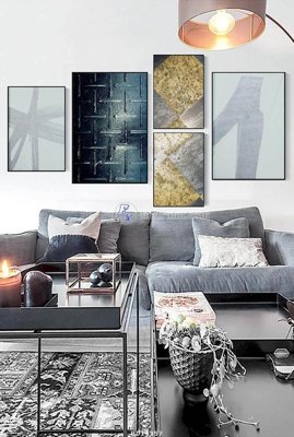 File tranh trang trí File bộ tranh treo hiện đại HD14357 (tải file gốc)