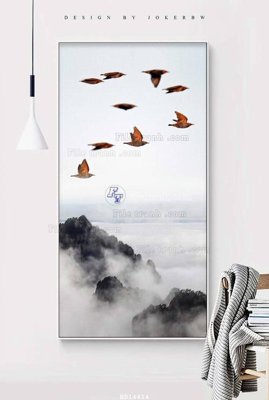 File in trần File bộ tranh treo hiện đại HD14414 (bản gốc) bầu trời