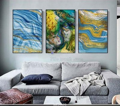 File in trần File bộ tranh treo hiện đại HD14495 (bản gốc) 5D