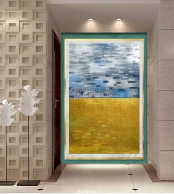 File gốc File bộ tranh treo hiện đại HD14542 (in lụa) tranh mã đáo