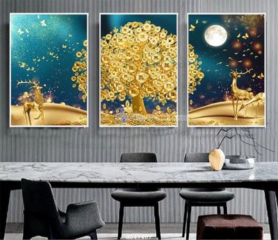 File tranh File tranh treo hiện đại HD17407 (gốc) in vải canvas