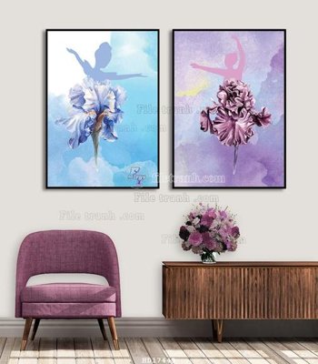 Ảnh gốc File tranh treo hiện đại HD17449 (độ nét cao) in mica