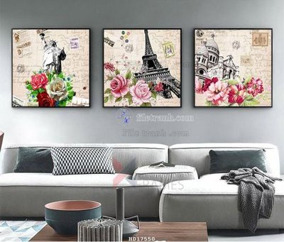 File in trần File tranh treo hiện đại HD17550 (bản gốc) 5D