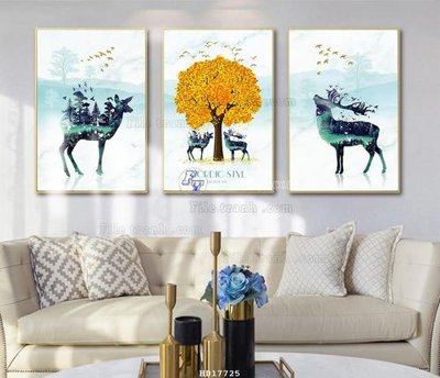 File in mica File tranh treo hiện đại HD17725 (bản gốc) làm vách ngăn