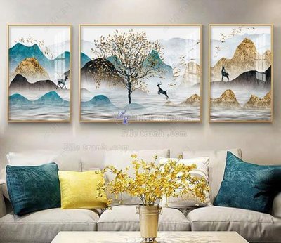 File tranh File tranh treo hiện đại HD17985 (ảnh gốc) in trần xuyên sáng