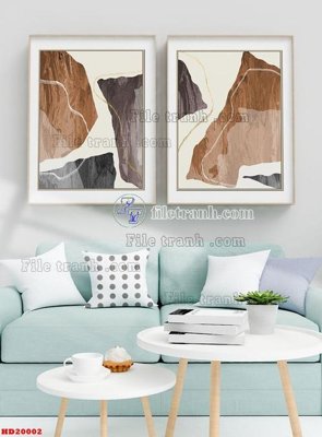 File PSD File tranh bộ hiện đại HD20002 (gốc) tách lớp chi tiết