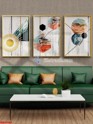 File in trần File tranh bộ hiện đại HD20054 (bản gốc 3D) sống động