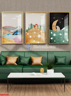 Download file gốc File tranh bộ hiện đại HD20091 (in mica) trang trí