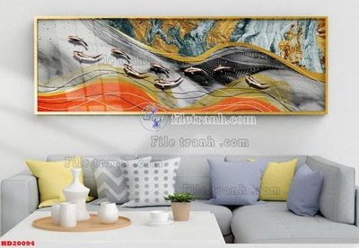 File tranh File tranh bộ hiện đại HD20094 (bản gốc) in lụa dán tường