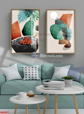 File PSD File tranh bộ hiện đại HD20271 (gốc) tách lớp chi tiết