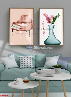 File tranh File tranh bộ hiện đại HD20314 (bản gốc) treo phòng ăn