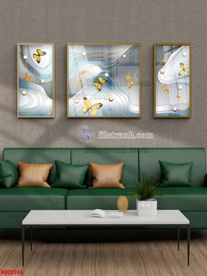 File gốc File tranh bộ hiện đại HD20344 (in tráng gương) sang trọng