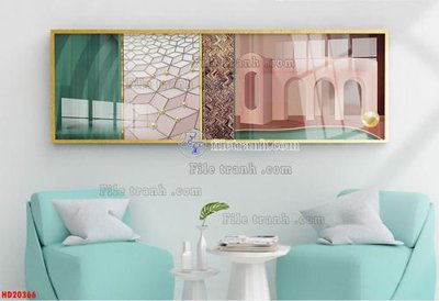 File in mica File tranh bộ hiện đại HD20366 (bản gốc) siêu trong