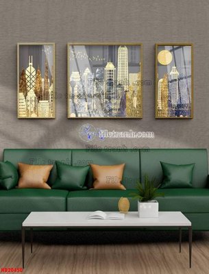 Download file gốc File tranh bộ hiện đại HD20450 (in mica) 3D