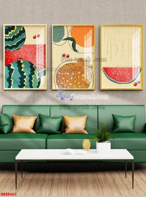 Ảnh gốc file in lụa File tranh bộ hiện đại HD20461 chi tiết