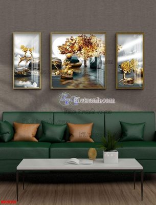 File tranh File tranh bộ hiện đại HD20507 (gốc) in vải canvas