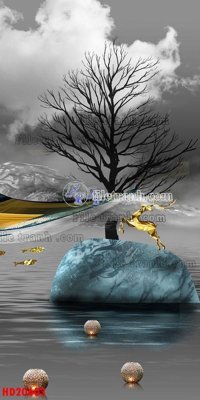 File PSD File tranh bộ hiện đại HD20603 (nguyên gốc) chất lượng cao