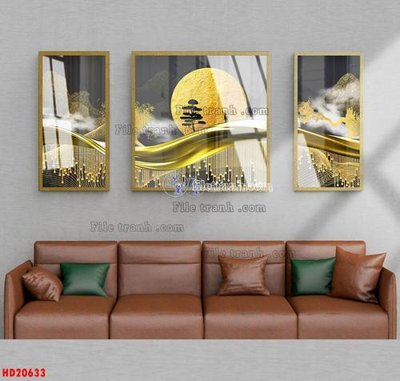 Tải file File tranh bộ hiện đại HD20633 (ảnh gốc) in tranh kính
