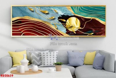 File tranh File tranh bộ hiện đại HD20659 (ảnh gốc) in trần 3D