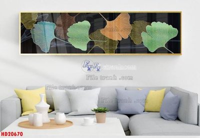 File gốc File tranh bộ hiện đại HD20670 (in lụa) họa tiết 3D