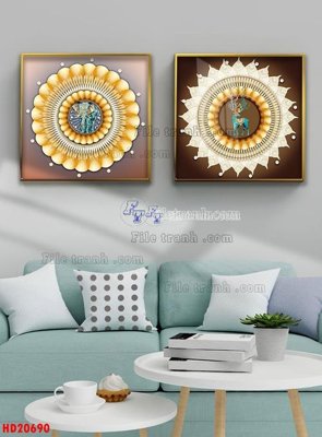 File ảnh gốc File tranh bộ hiện đại HD20690 (chuyên in mica)