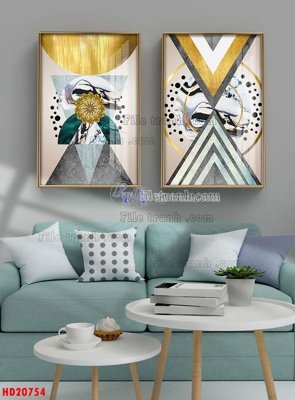 File tranh File tranh bộ hiện đại HD20754 (gốc) chủ đề trừu tượng