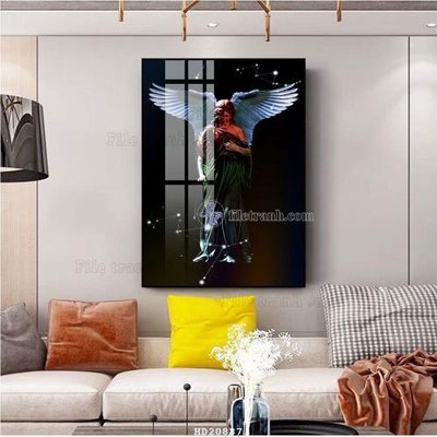 File tranh in trần 3D File tranh hiện đại pha lê gương HD20887 (ảnh gốc)