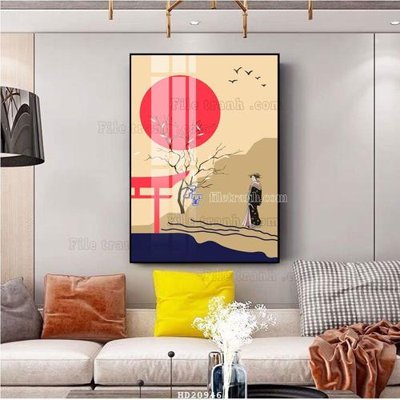 Tải file File tranh hiện đại pha lê gương HD20946 (ảnh gốc) in tranh kính