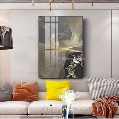 File tranh File tranh hiện đại pha lê gương HD20949 (bản gốc) in lụa 5D