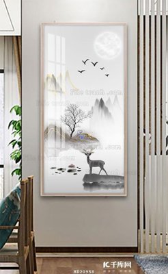 File tranh File tranh hiện đại pha lê gương HD20958 (bản gốc) in lụa 5D