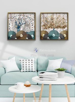 Tải file PSD File tranh hiện đại pha lê gương HD20983 (nguyên layer) để in