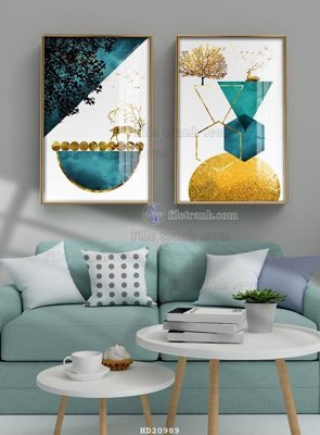 File tranh in tráng gương File tranh hiện đại pha lê gương HD20989 (siêu nét)