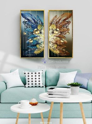 File gốc File tranh hiện đại pha lê gương HD21014 (thiết kế) độc quyền