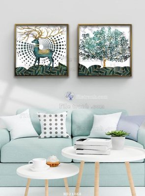 File gốc File tranh hiện đại pha lê gương HD21068 (PNG) trong suốt (transparent)