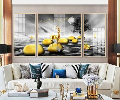 File in mica File tranh hiện đại pha lê gương HD21135 (bản gốc) làm vách ngăn