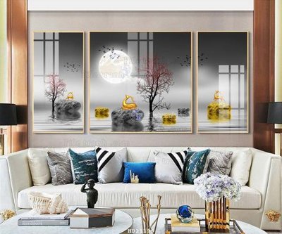 File gốc File tranh hiện đại pha lê gương HD21196 (in tráng gương) ốp tường