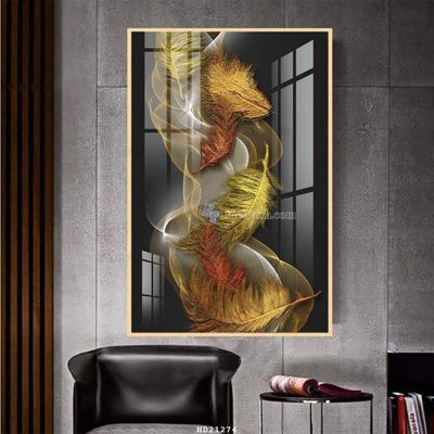 File in trần File tranh hiện đại pha lê gương HD21274 (bản gốc) hoa văn