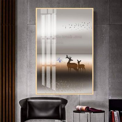 Tải file File tranh hiện đại pha lê gương HD21286 (gốc) chủ đề phong thủy