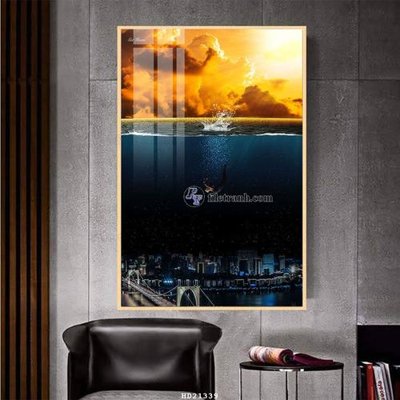 File gốc File tranh hiện đại pha lê gương HD21339 (in tráng gương) sang trọng