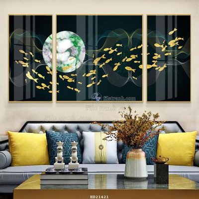 Ảnh gốc File tranh hiện đại pha lê gương HD21421 (độ nét cao) in mica