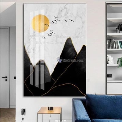 File gốc File tranh hiện đại pha lê gương HD21596 (cho in ấn) độc quyền