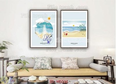File gốc File tranh hiện đại HD216 (in mica) trang trí