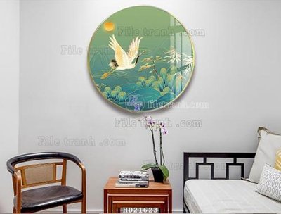 File ảnh File tranh hiện đại pha lê gương HD21623 (gốc) cho trang trí nhà hàng