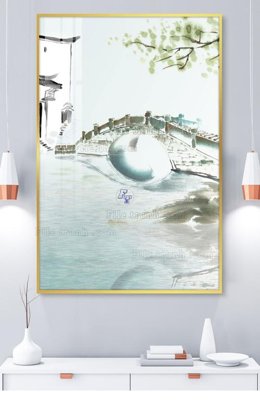 File in trần File tranh hiện đại pha lê gương HD21711 (bản gốc) bầu trời