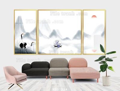 File ảnh File tranh hiện đại pha lê gương HD21714 (gốc) cho trang trí nhà hàng