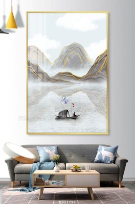 File in trần File tranh hiện đại pha lê gương HD21795 (bản gốc) 5D