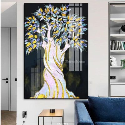 File tranh File tranh hiện đại pha lê gương HD22001 (gốc) in vải canvas